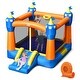 preview thumbnail 7 of 6, Inflatable Bounce House Kids Magic Castle w/ Jumping Area & Blower with 550W Blower