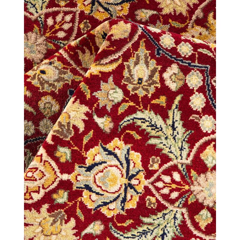 Overton Hand Knotted Wool Traditional Oriental Red Area Rug - 4' x 6'