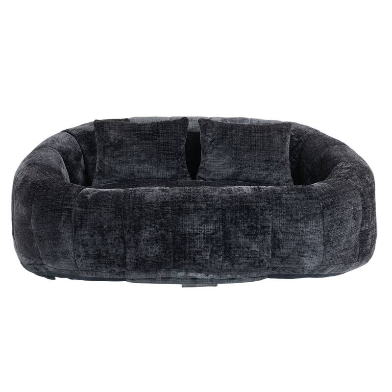 GDFStudio - Laurel Chenille 2-Seater Lazy Sofa with High-Density Foam and Oversized Comfort