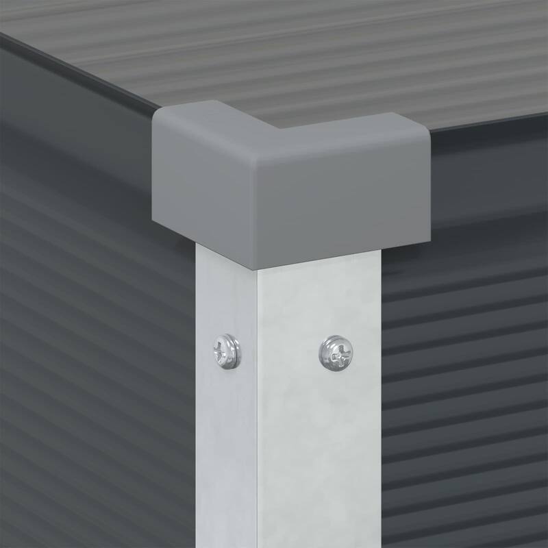 vidaXL Planter 100 x 45 x 90 cm Galvanised Steel - 39.37 x 17.72 x 35.43