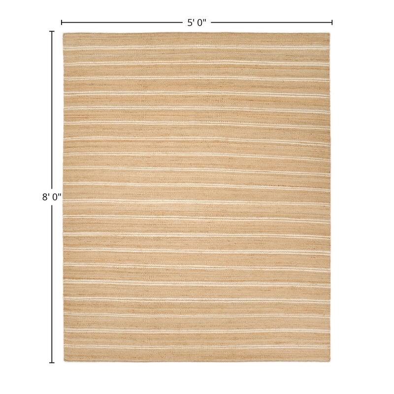 Overton Handmade Modern Contemporary Striped Area Rug