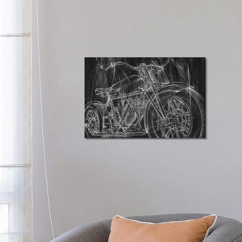 iCanvas "Motorcycle Mechanical Sketch I" by Ethan Harper Canvas Print - 18x26x1.5