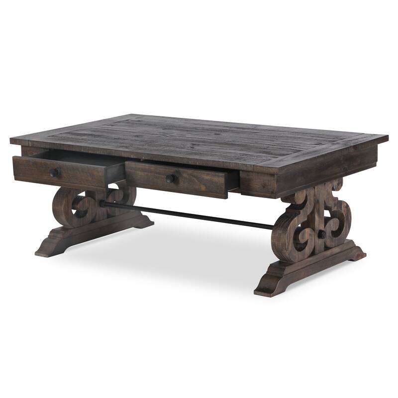 Magnussen Home Bellamy Peppercorn Rectangular Cocktail Table - 50''W x 30''D x 19''H
