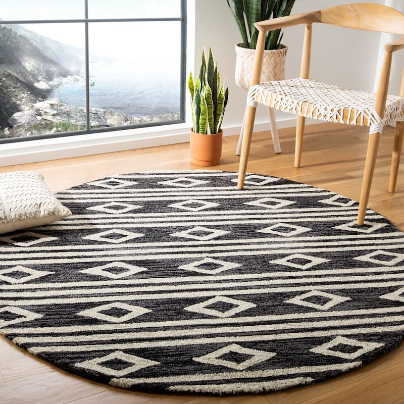 SAFAVIEH Handmade Micro-Loop Enkeleda Moroccan Wool Rug