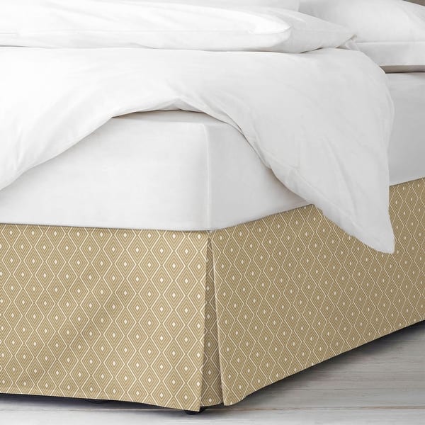 slide 2 of 4, 6ix Tailors Samuel Diamonds Gold Bed Skirt 15"