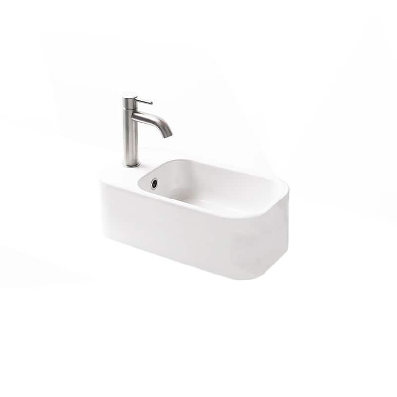WS Bath Collections Cosa 18-7/8" Rectangle Ceramic Wall Mounted - Gloss White