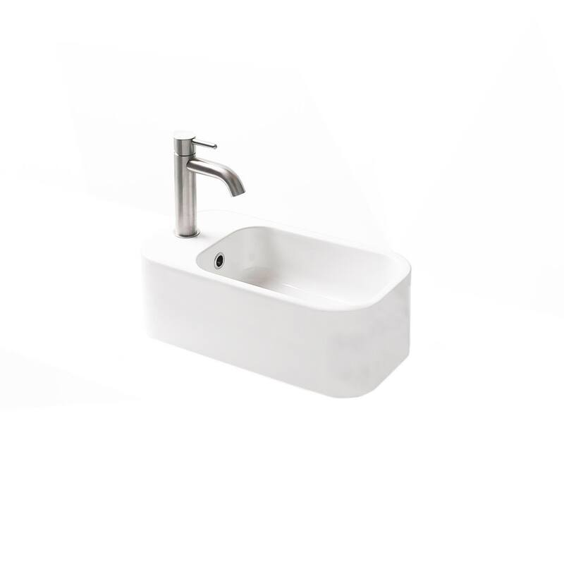 WS Bath Collections Cosa 9-13/16" Rectangle Ceramic Wall Mounted - Gloss White