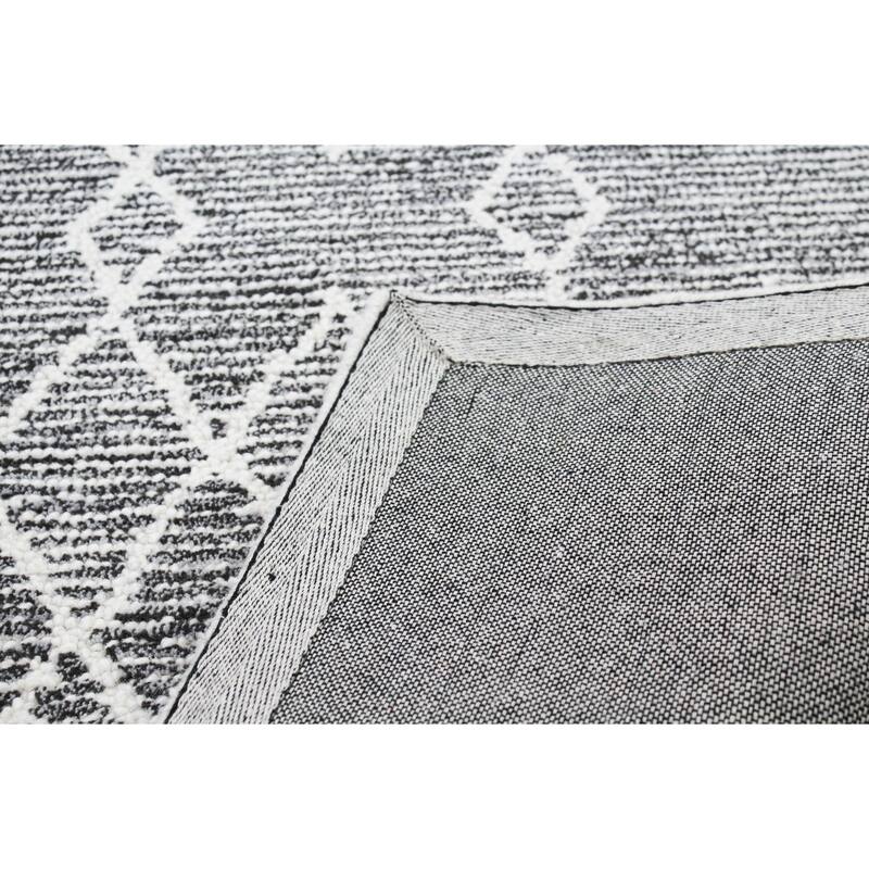 Bashian Eliezer Charcoal Contemporary Area Rug