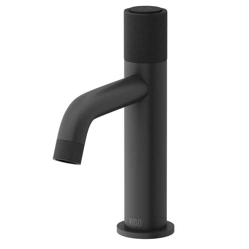 VIGO Apollo 8" H Button Operated Single Hole Bathroom Faucet
