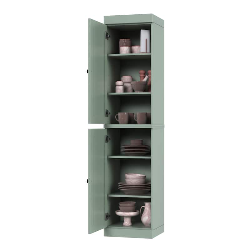 100% Solid Wood 16.5" Kitchen Pantry Cabinet with Doors by Palace Imports