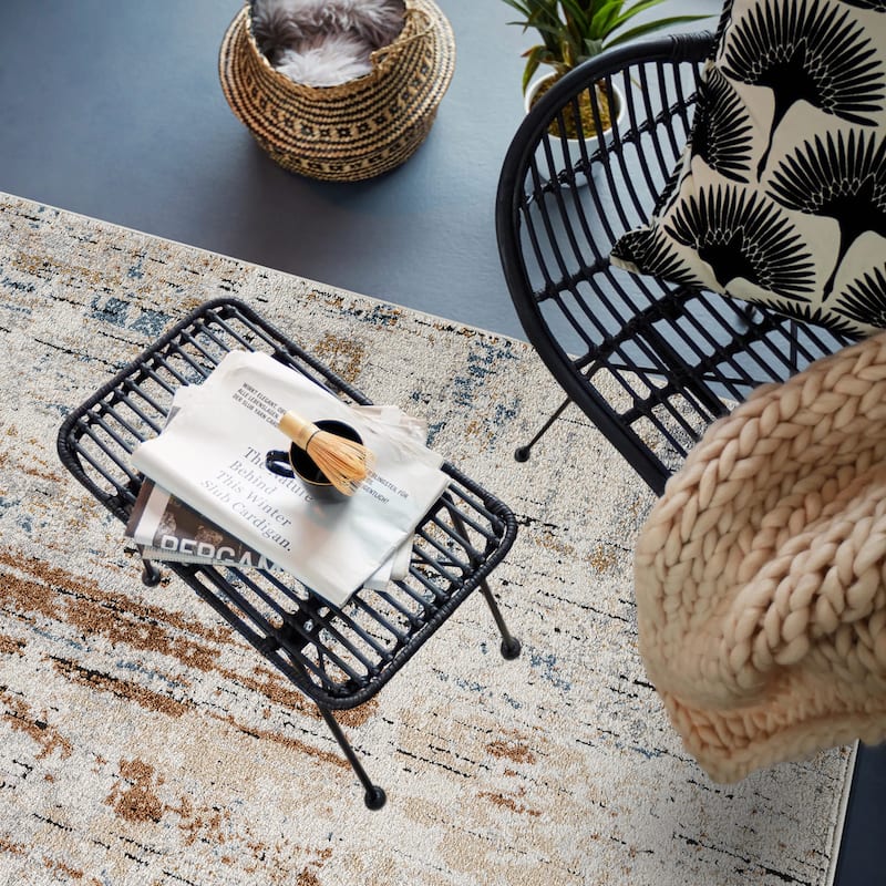 Multi-Tonal Rug for Living Room, Entryway, or Family Spaces - Easy to Clean and Comfortable Underfoot