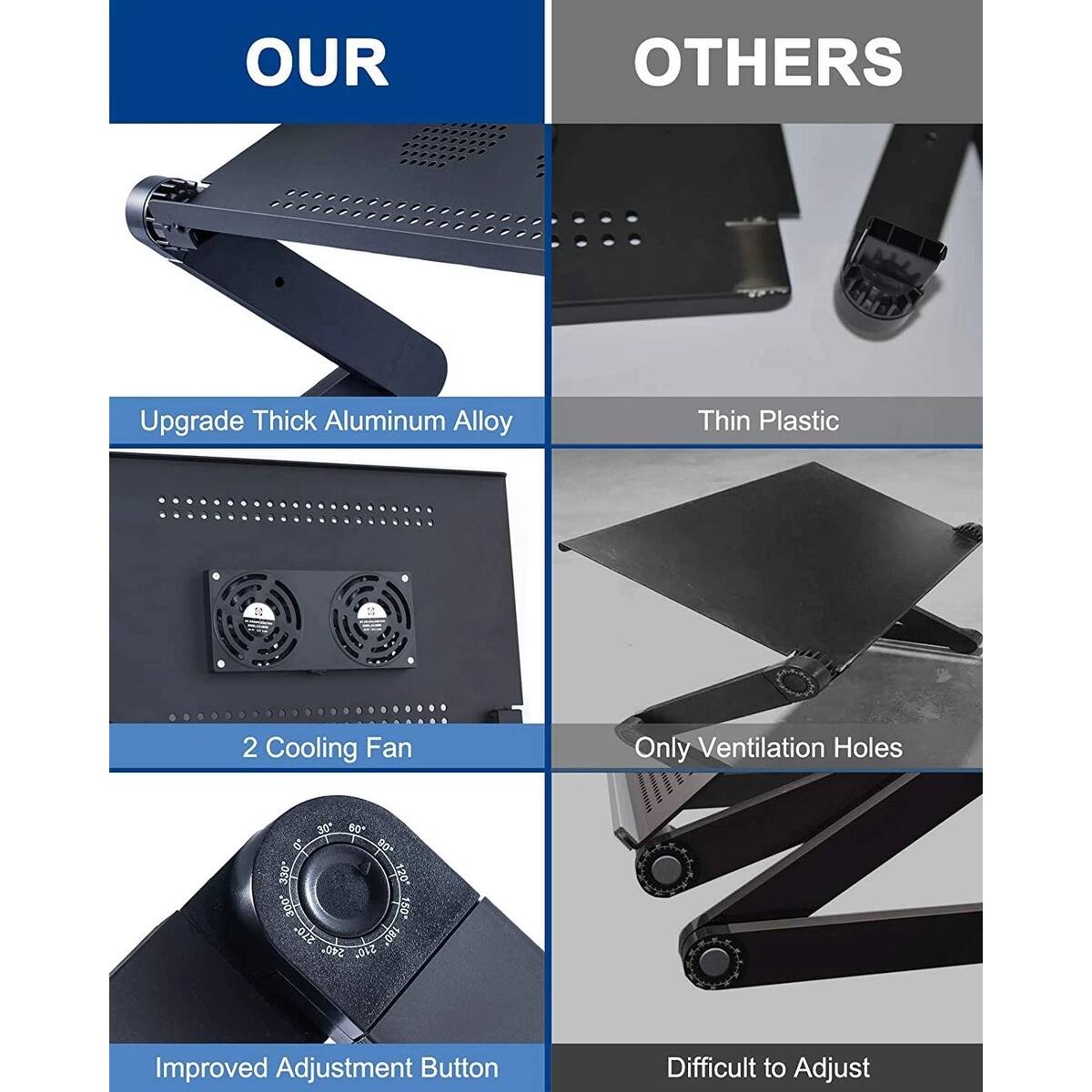 Ergonomic Computer Tray Reading Holder Bed Tray Standing Desk, 2