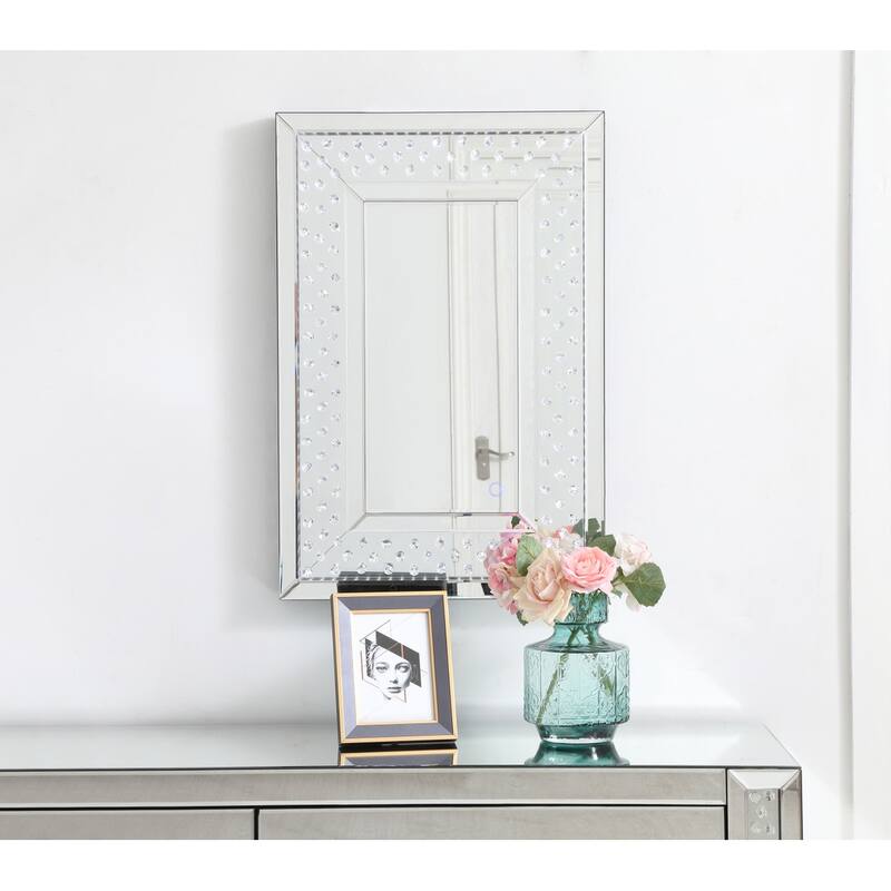 River LED Crystal Mirror - Clear