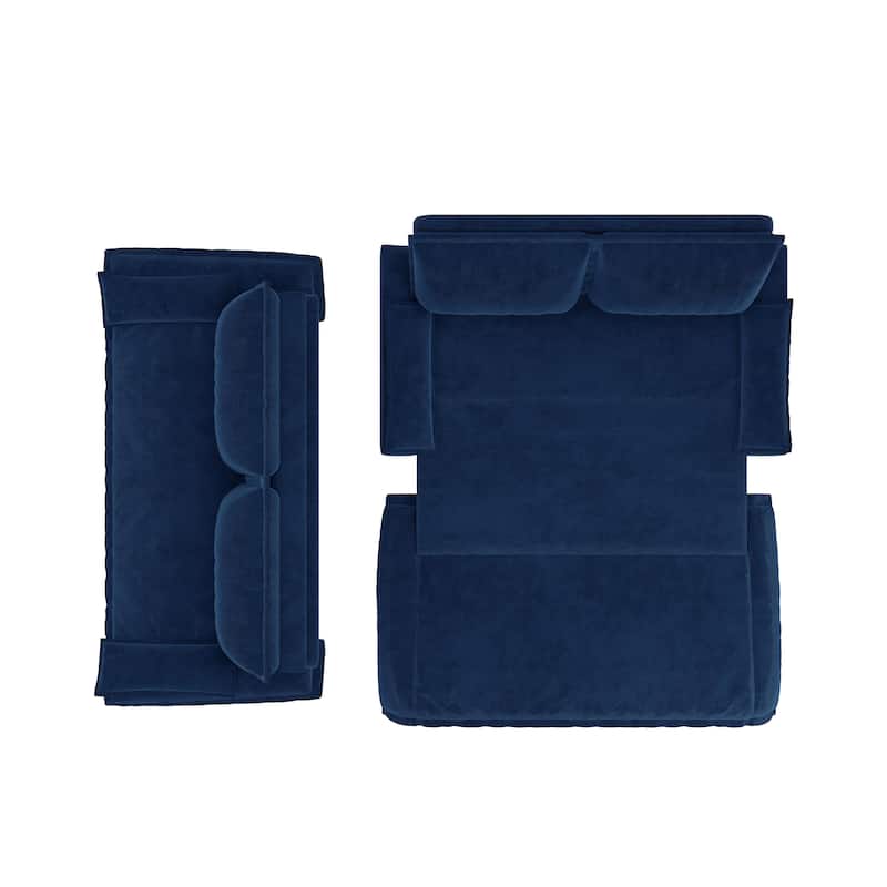 Sleeper Sofa Bed for Living Room, 73.2" Pull Out Couch Velvet Loveseat Sofa Bed, 3 in 1 Convertible Beds for Apartment