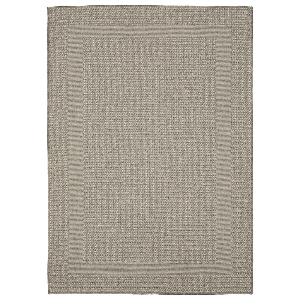 Style Haven Calayan Woven Border Grey Ultimate Performance Area Rug~