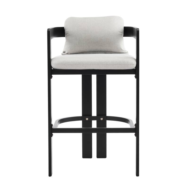 Christopher Knight Home - Pula Outdoor Modern Aluminum Counter Stools - Bar Chairs with Fade-Resistant Cushions