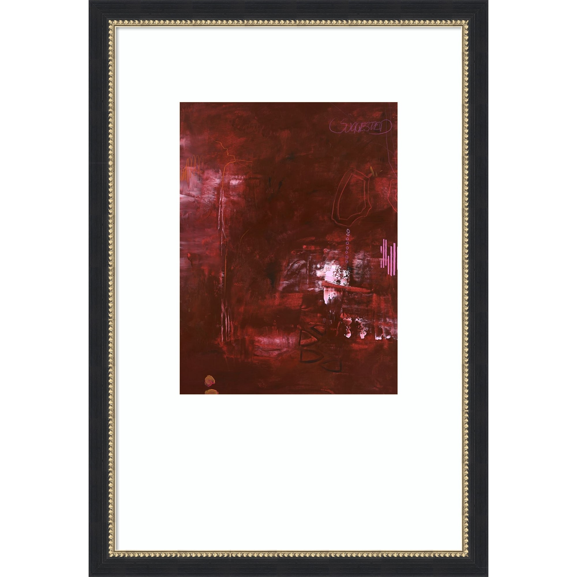 Invisible Red by Design Fabrikken Wood Framed Wall Art Print
