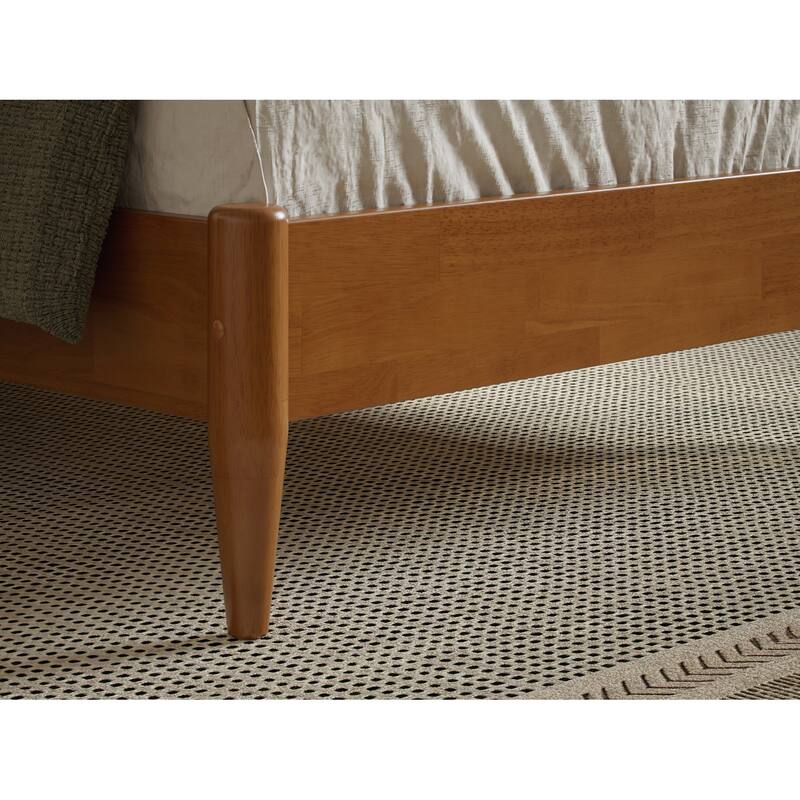 Valencia Solid Wood Low Profile Sleigh Platform Bed