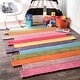 preview thumbnail 6 of 12, nuLOOM Handmade Kids Striped Multicolor Abstract Area Rug