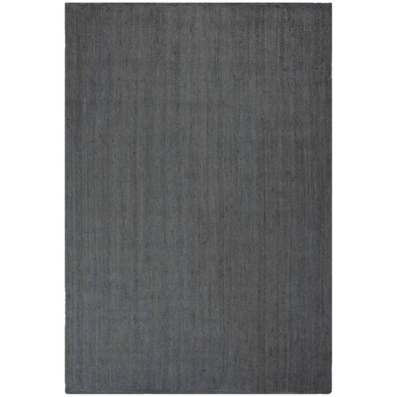 Alora Decor Zenon Tone on Tone Solid Jute Area Rug - Light Gray - 5' x 7'9