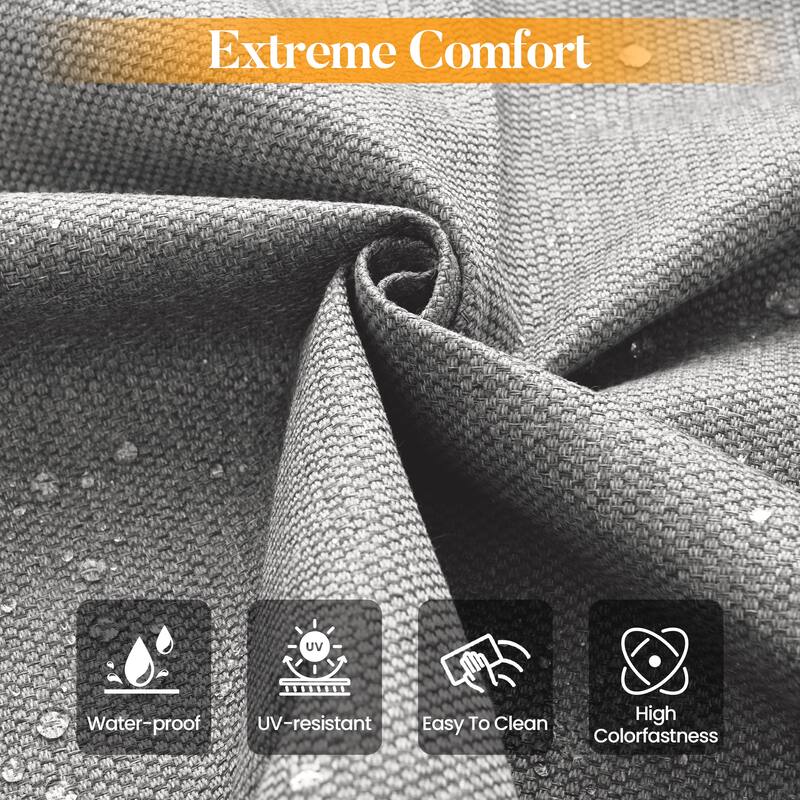 HOOOWOOO 10-piece Patio Furniture Set with Swivel Rocking Chairs Wicker Conversation Set