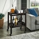 preview thumbnail 1 of 27, Dolores Wood Finish Folding Bar Cart with Two Detachable Trays by iNSPIRE Q Modern