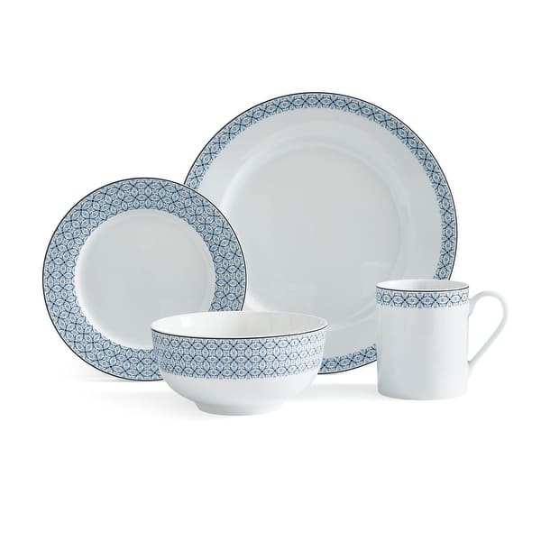 Portmeirion Home Mallorca 16 Piece Porcelain Dinnerware Set
