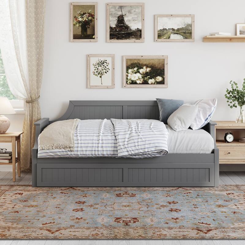 Cambridge Twin Wood Daybed with Twin Size Trundle