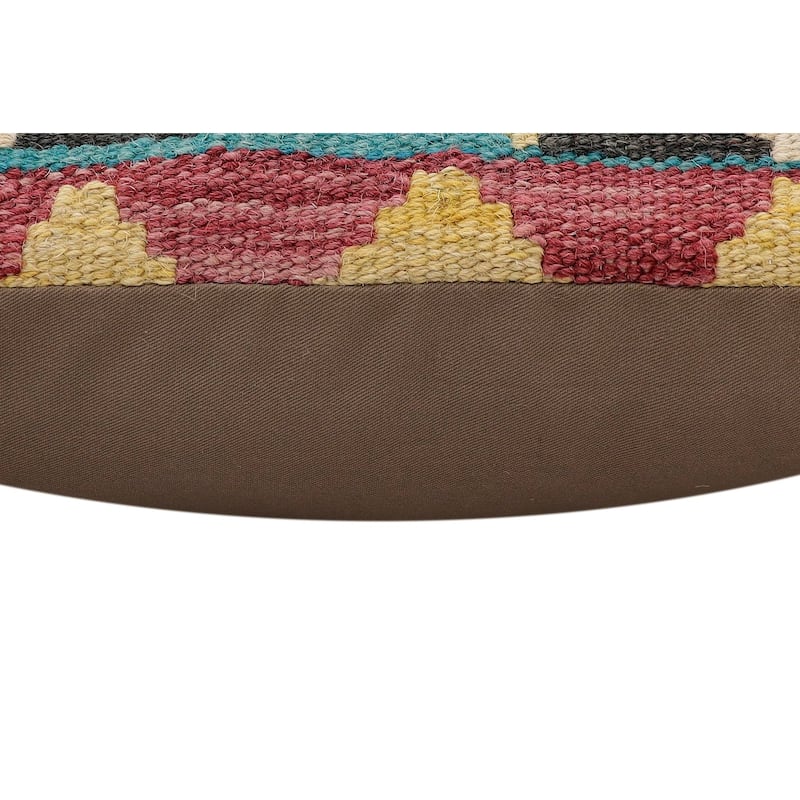 Tribal Exie Turkish Hand-Woven Kilim Pillow - 18'' x 18''