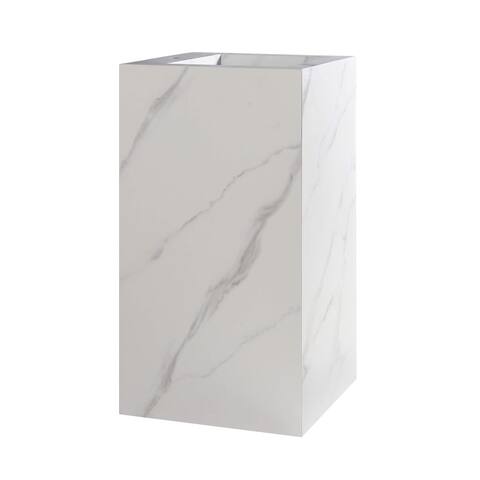 Fine Fixtures Grand Collection, Elegant Square Shaped Pedestal Sink - N/A