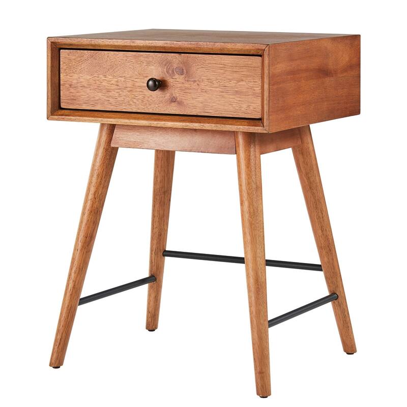Aksel Wood 1-drawer End Table by iNSPIRE Q Modern - Brown