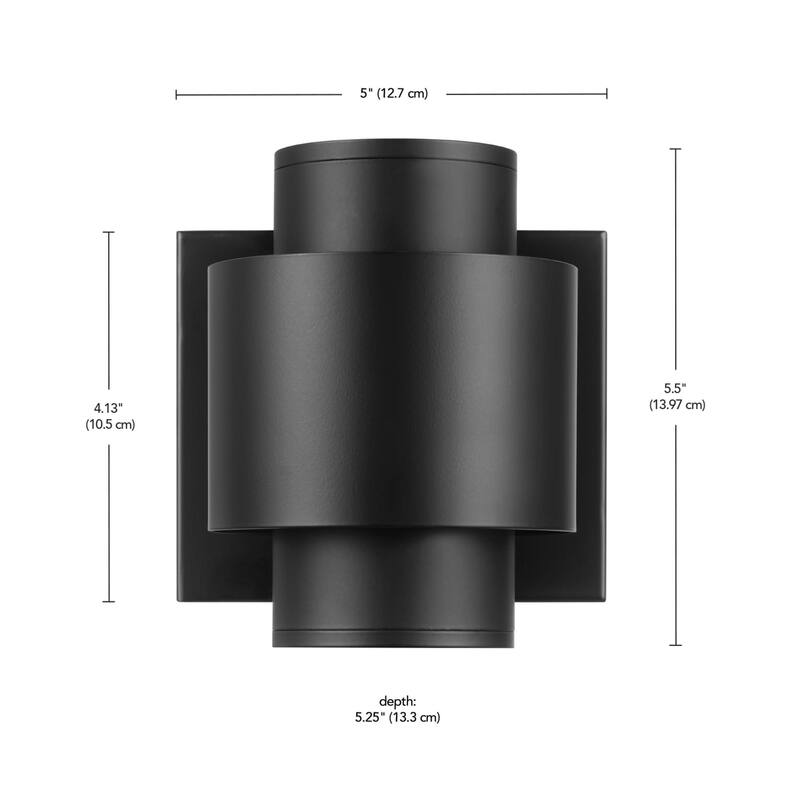 Globe Electric 91009560 6" Tall LED Outdoor Wall Sconce