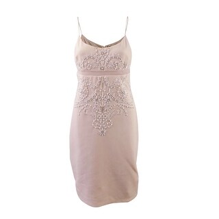 adrianna papell embellished slip dress