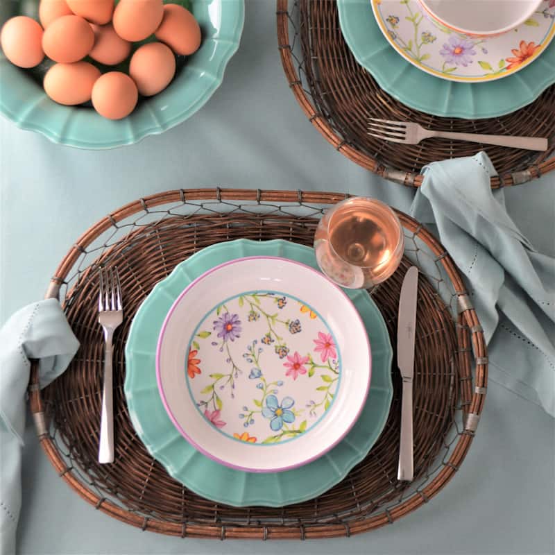 Euro Ceramica Charlotte 4 Piece Assorted Pasta Bowl Set - 8.54 in. x 8.54 in. x 2.17 in.