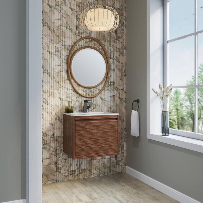James Martin Vanities 805-V23.6-MB-GW Mantova 24" Single Basin Poplar