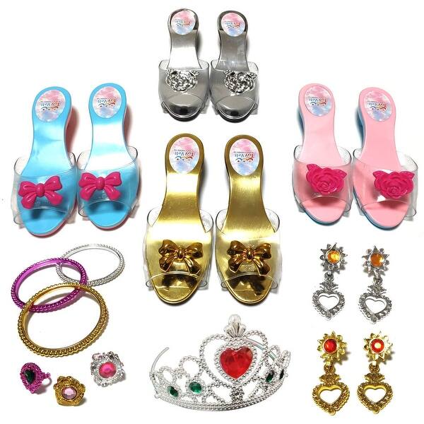 toyvelt princess dress up Buy Toyvelt Princess Dress Up Shoes and Jewelry Boutique - Pretend Play for Little Girls Set Incl 4 Pairs Princess Shoes and Lots of Accessories