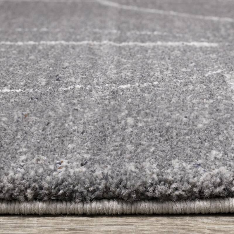 Ryan Collection - Grey/Cream Strokes Rug