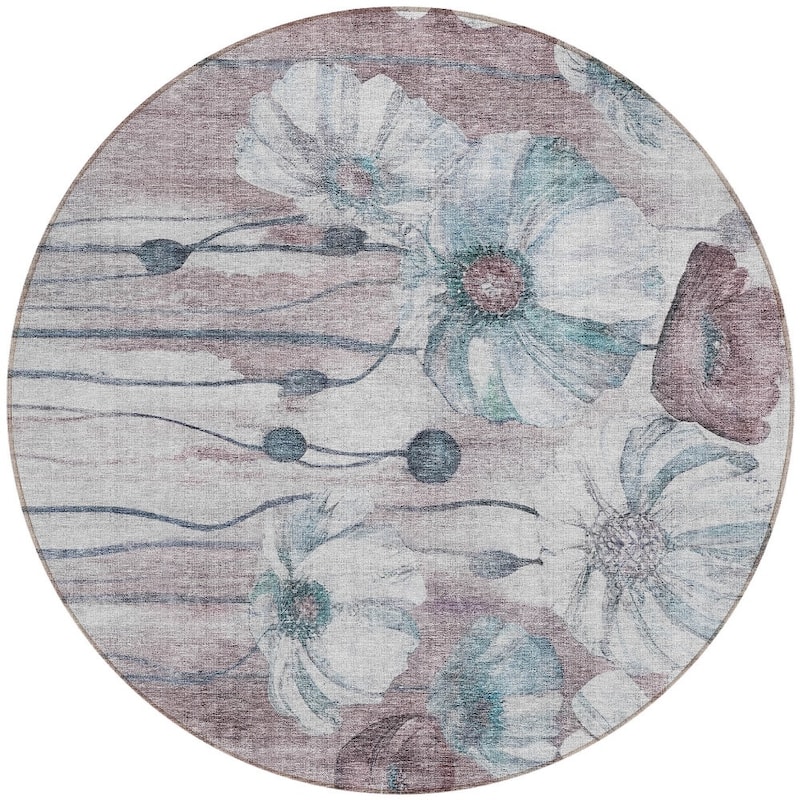HomeRoots Floral Transitional Rectangle Outdoor Rug
