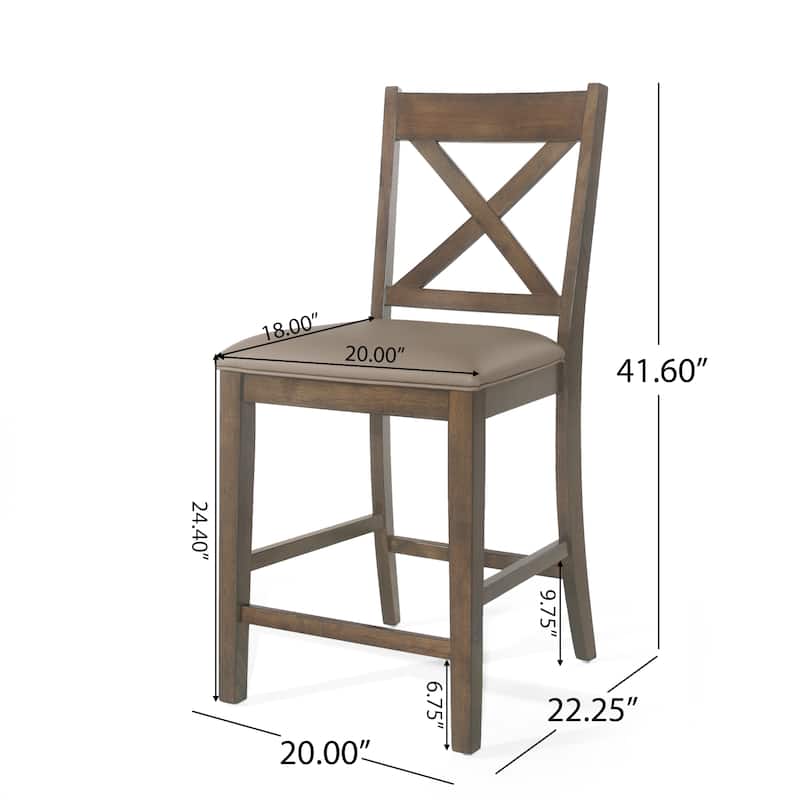 Dillonvale Indoor Wood Counter Height 7 Piece Dining Set by Christopher Knight Home