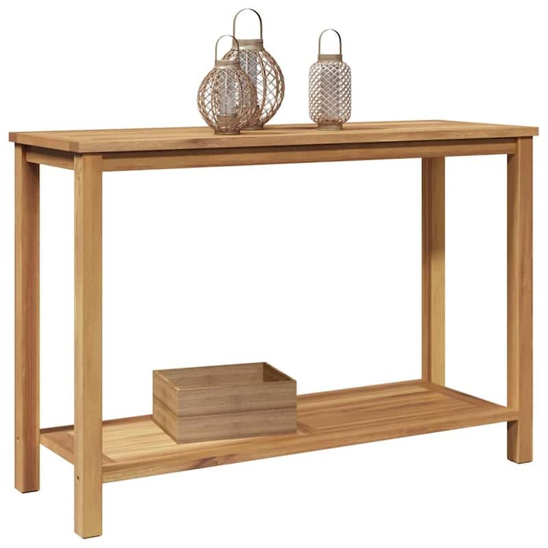 vidaXL Console Table Brown in Solid Teak Wood