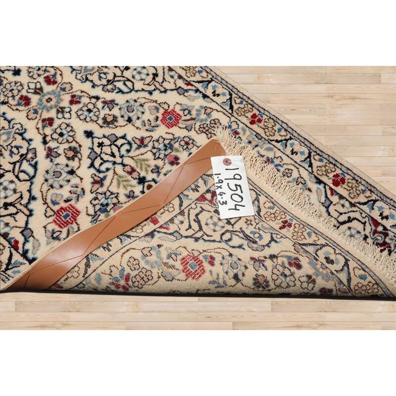 1'9''x4'3'' Runner Hand Knotted Wool Ivory 300 KPSI Area Rug - 1' 9'' x 4' 3''