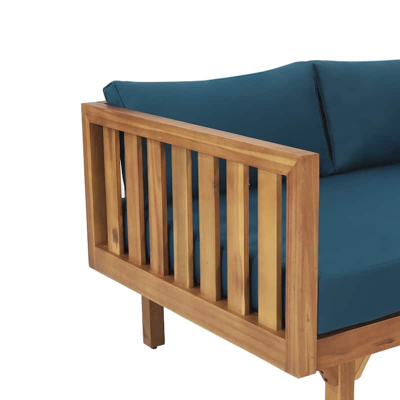 Claremont Outdoor 3-seat Acacia Wood Daybed by Christopher Knight Home