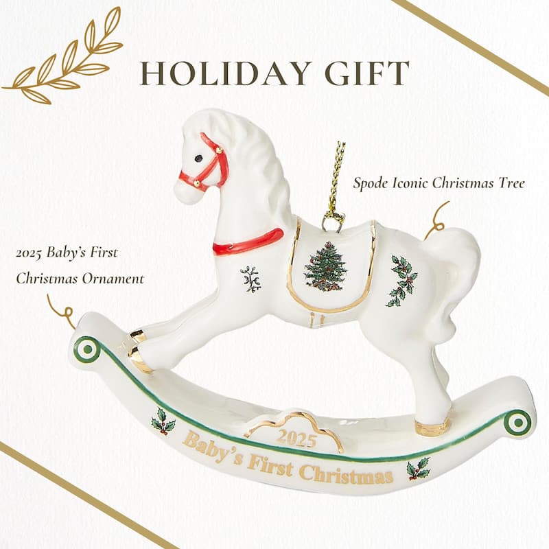 Spode Baby's First Horse Ornament 2025