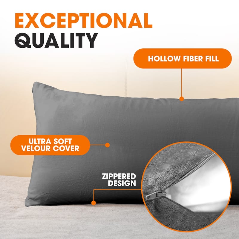 Cheer Collection Velour Body Pillow