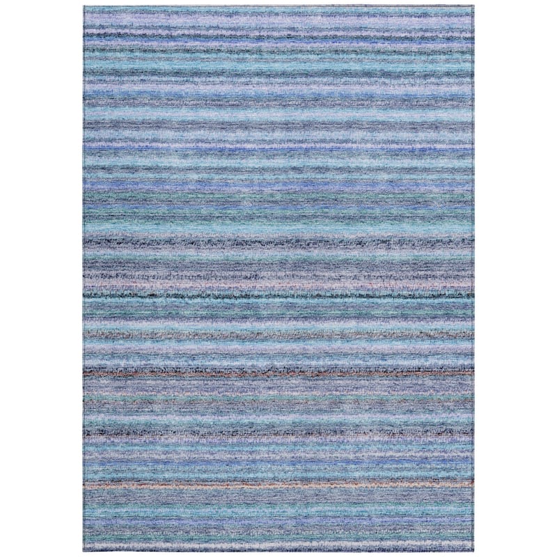 HomeRoots Striped Transitional Rectangle Outdoor Rug