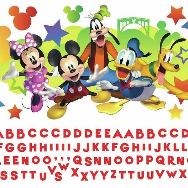 slide 2 of 7, Mickey Friends Peel And Stick Giant Wall Decals by RoomMates
