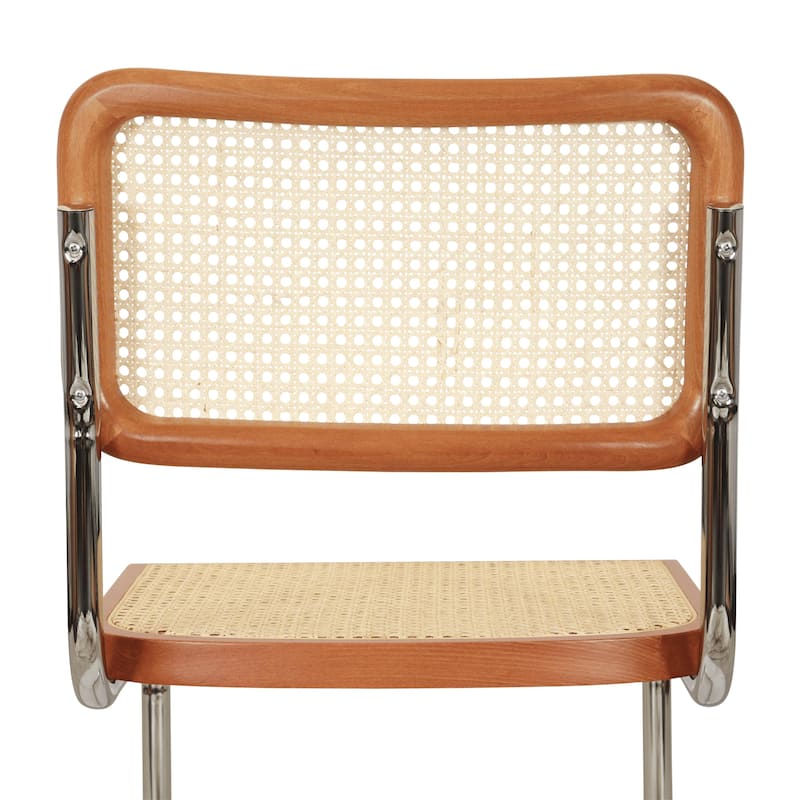 Breuer Chair Company Marcel Breuer Cesca Cane Cantilever Side Chair w/ Chrome Steel Frame (Various Wood & Cane Colors)