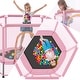 preview thumbnail 21 of 28, 55'' Toddlers Trampoline With Safety Enclosure Net And Balls, Indoor Outdoor Mini Trampoline For Kids
