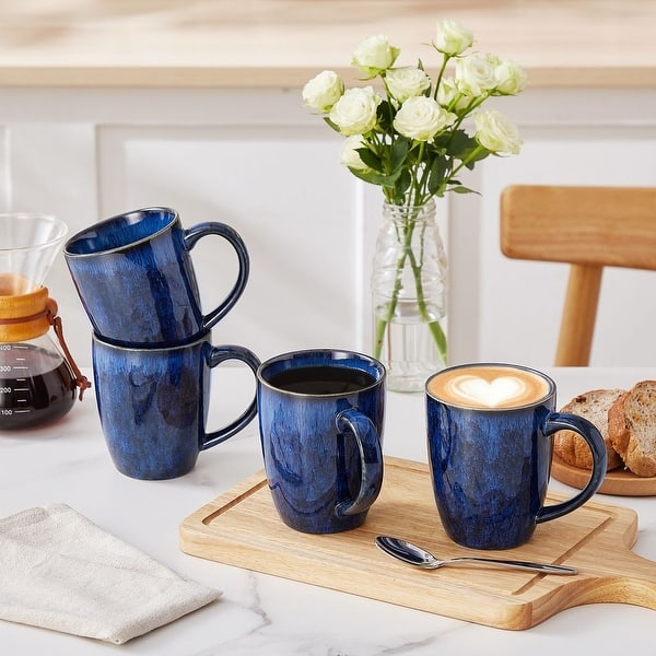 slide 2 of 47, vancasso STARRY Stoneware 4-Piece Coffee Mug Set 12oz/16oz