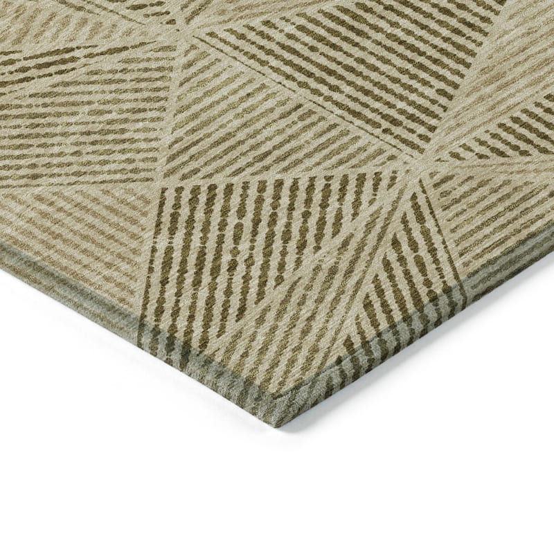 Machine Washable Indoor/ Outdoor Chantille Geometric Mosaic Rug